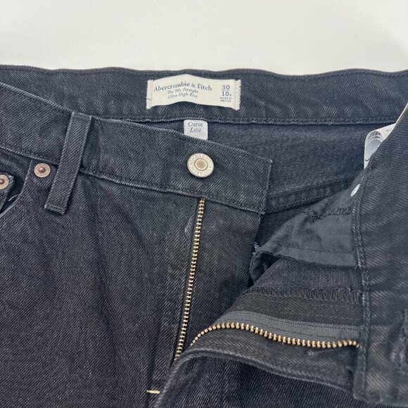 Abercrombie & Fitch Curve Love Ultra High Rise 90s Straight Jean Size 30/10S NWT - Picture 8 of 12